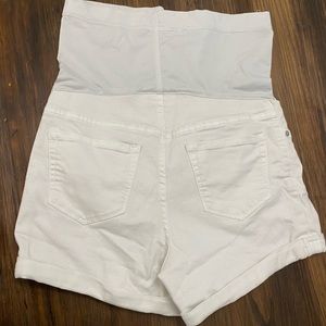 Liz Lange Maternity white midi shorts